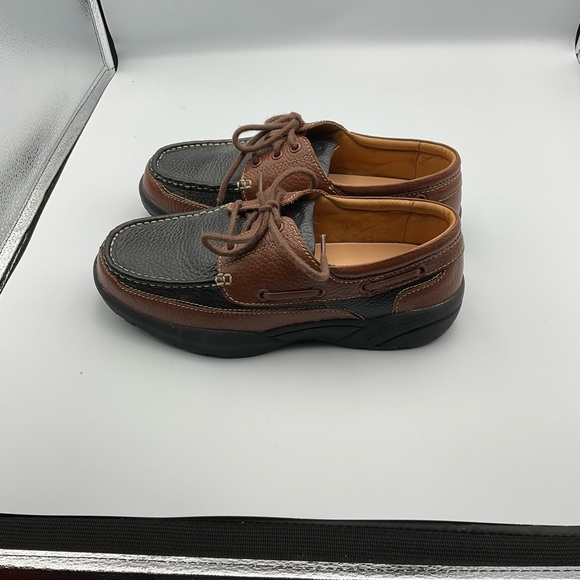Dr. Comfort Patrick Men's 8.5M Brown Black Leather‎ Therapeutic Boat Shoes - Picture 6 of 8